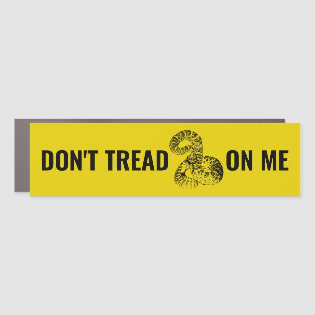 DON'T TREAD ON ME Yellow Car Magnet (Front)