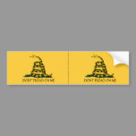 Don't Tread on Me, Yellow Gadsden Flag Decal 2-up