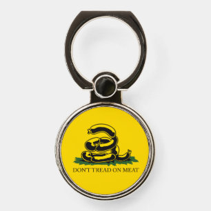 Don't tread on meat funny Gadsden flag parody meme Phone Ring Stand