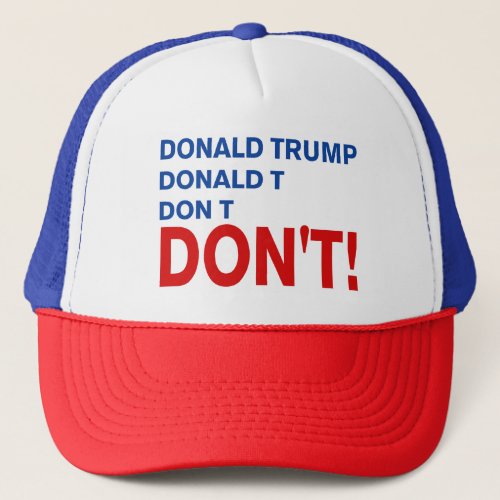 dont trump trucker hat