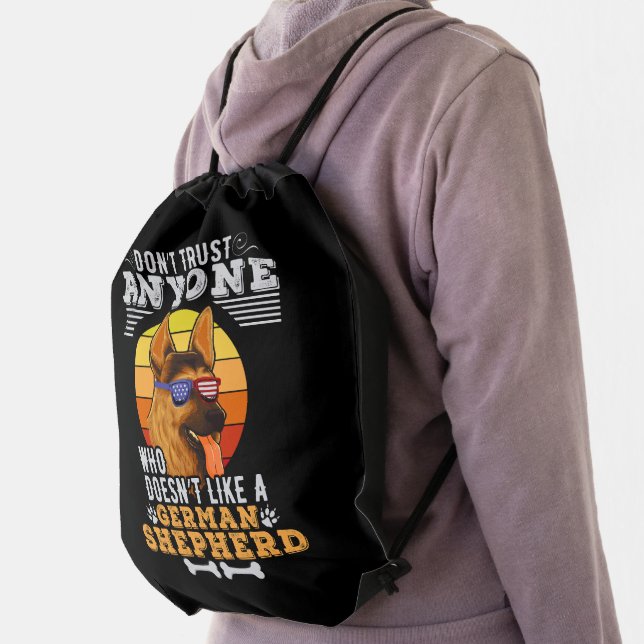 Don't Trust Anyone Doesn't Like A German Shepherd Drawstring Bag (Insitu)