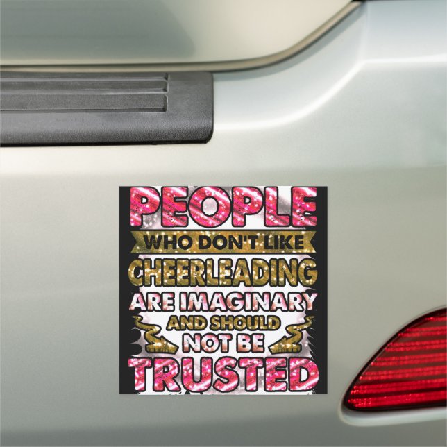 Don't Trust People Who Don't Like Cheerleading     Car Magnet (In Situ)