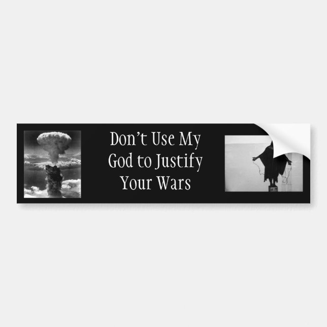 Don't Use My God Bumper Sticker (Front)