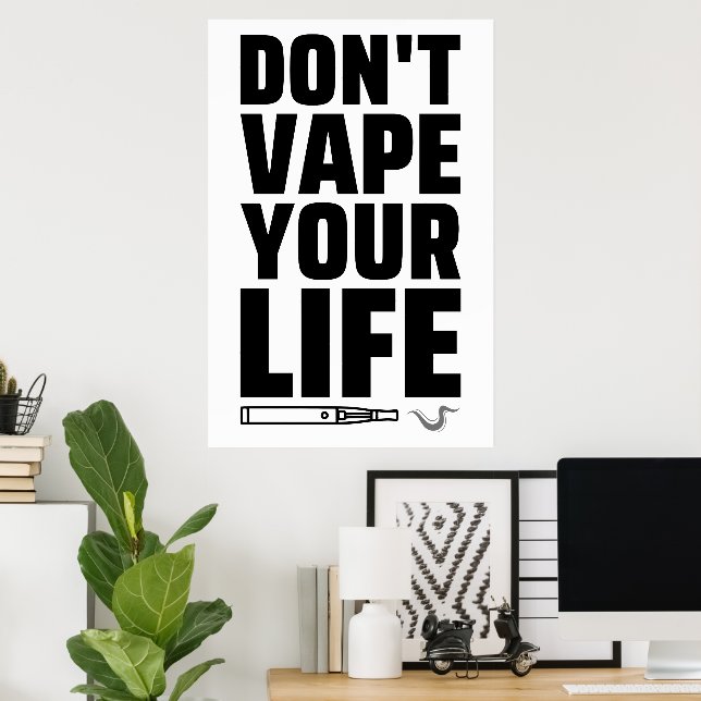 elfbar nachfüll pod läuft aus Don't Vape Your Life - Anti Vaping Poster