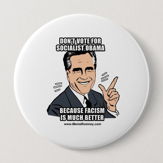 DON'T VOTE FOR SOCIALIST OBAMA BUTTON (Front)