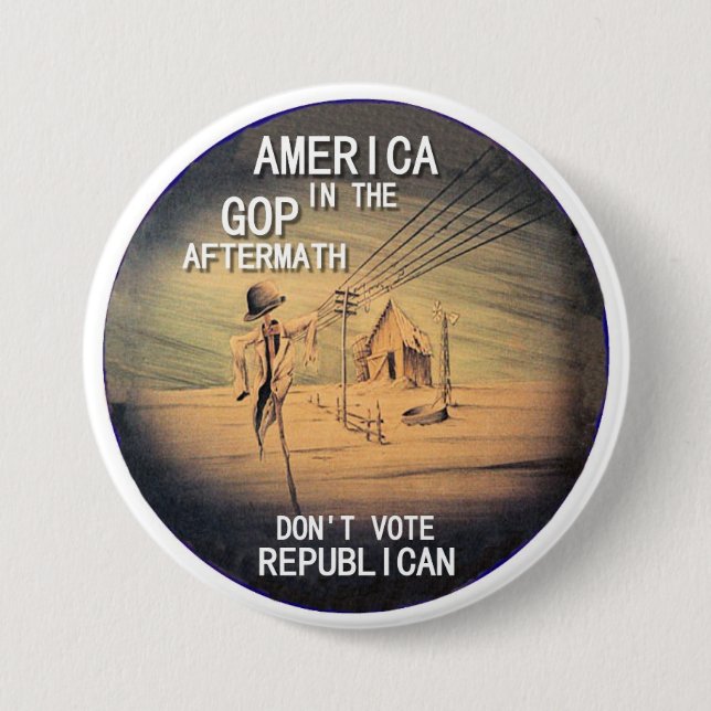 Don't vote Republican Pinback Button (Front)