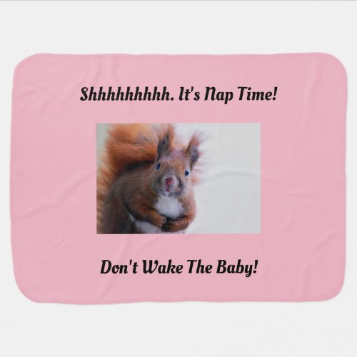 Dont Wake Baby Squirrel Baby Blanket