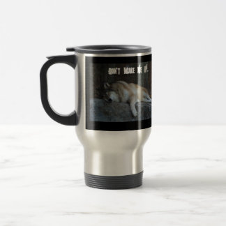 Don't Wake Me Up Wolf Travel Mug