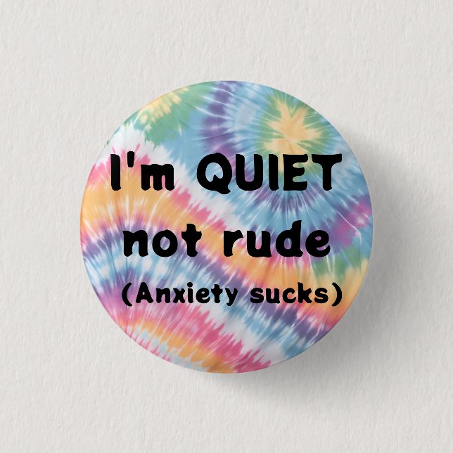Don't Want To Talk 3 Cm Round Badge Button (Front)