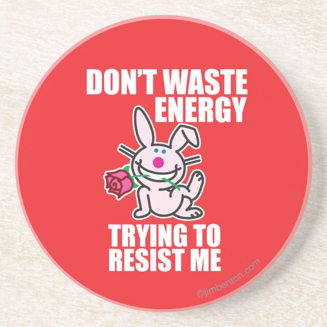 Don't Waste Energy Drink Coaster (Front)