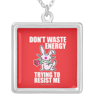 Don't Waste Energy Silver Plated Necklace