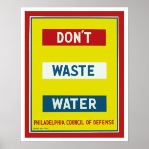 Don't Waste Water Poster