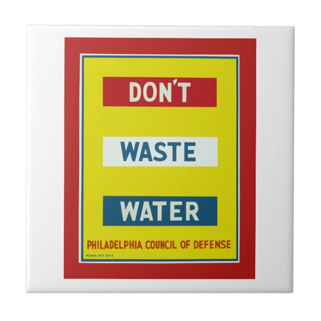 Don't Waste Water Tile (Front)