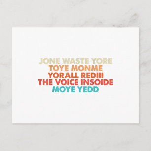Don't Waste Your Time On Me I Miss You Lyric Holiday Postcard