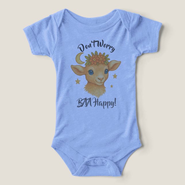 Don't Worry BAA Happy Baby and Childrens' Infant T-shirt (Design Front)