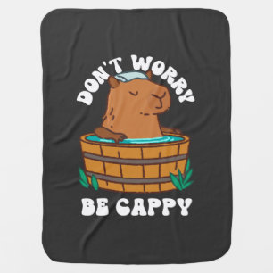 Don't Worry Be Cappy Baby Blanket
