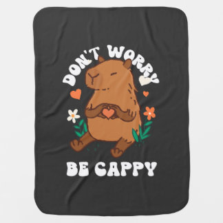 Don't Worry Be Cappy Baby Blanket