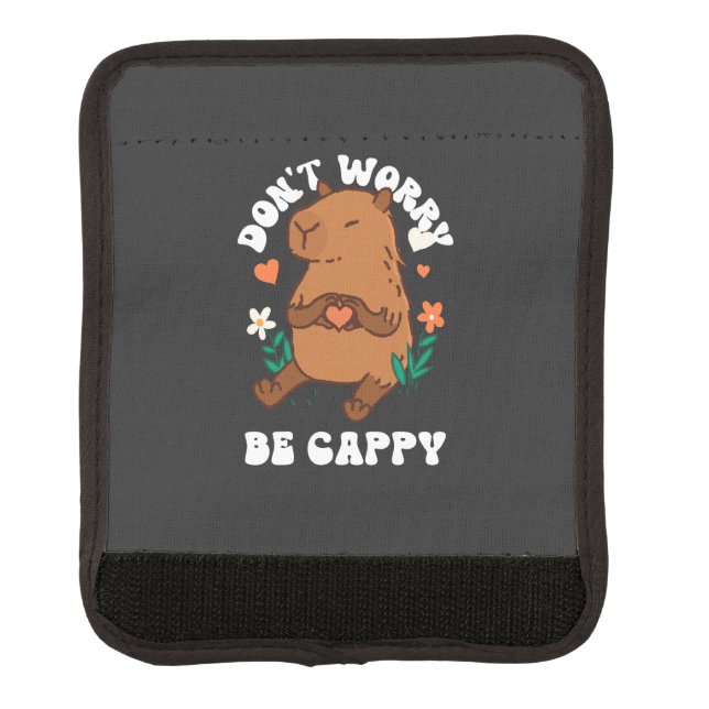 Don't Worry Be Cappy  Luggage Handle Wrap (Front)