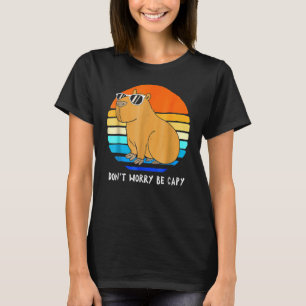 Don't Worry, Be Capy - Capybara Vintage Retro T-Shirt