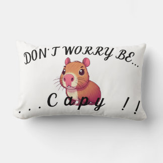 Don't worry be capy lumbar pillow