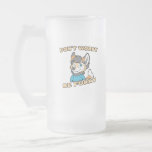 Don&#39;t Worry Be Furry Furry Fandom Fursuit Gift Frosted Glass Beer Mug at Zazzle