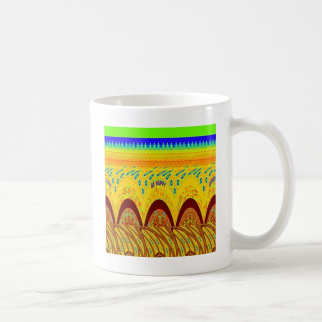 Don't Worry Be Happy Art Print Design Coffee Mug (Right)