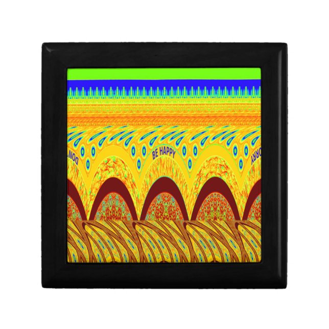 Don't Worry Be Happy Art Print Design Gift Box (Front)