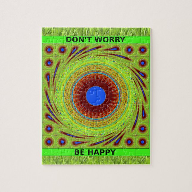 Don't Worry Be Happy Art Print Jigsaw Puzzle (Vertical)
