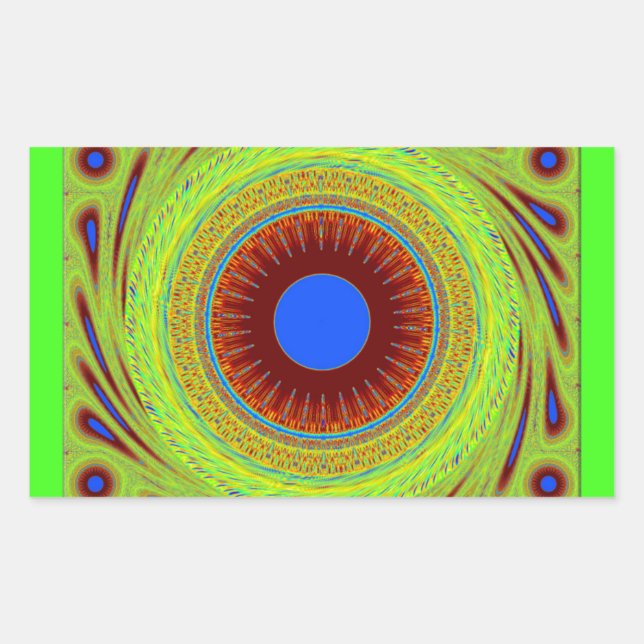 Don't Worry Be Happy Art Print Rectangular Sticker (Front)