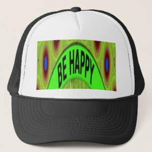 Don't Worry Be Happy Art Print Trucker Hat