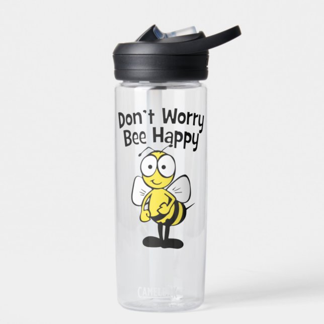 Don't Worry Be Happy Bee Bumble Bee CamelBak Eddy Water Bottle (Left)