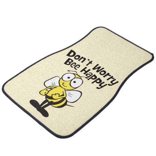 Dont Worry Be Happy Bee  Bumble Bee Car Floor Mat