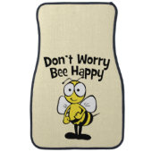 Don't Worry Be Happy Bee | Bumble Bee Car Floor Mat (Front)