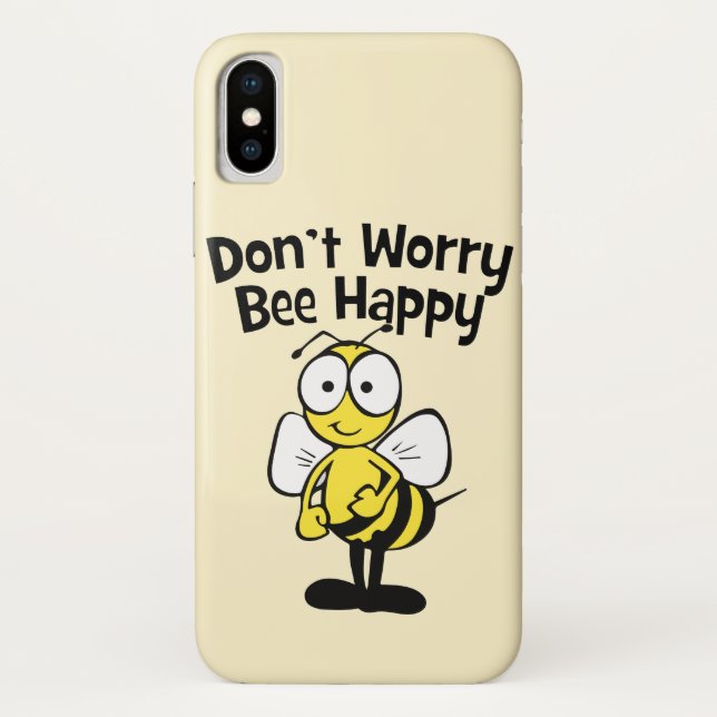Don't Worry Be Happy Bee | Bumble Bee Case-Mate iPhone Case (Back)