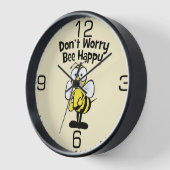 Don't Worry Be Happy Bee | Bumble Bee Clock (Angle)
