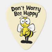 Don't Worry Be Happy Bee | Bumble Bee Guitar Pick (Back)
