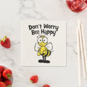Don't Worry Be Happy Bee | Bumble Bee Napkins (Insitu)