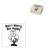 Don't Worry Be Happy Bee | Bumble Bee Rubber Stamp (Stamped)