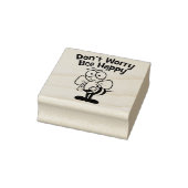 Don't Worry Be Happy Bee | Bumble Bee Rubber Stamp (Stamp)