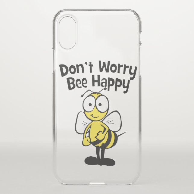 Don't Worry Be Happy Bee | Bumble Bee Uncommon iPhone Case (Back)