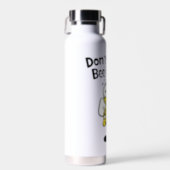 Don't Worry Be Happy Bee Bumble Bee Water Bottle (Front)