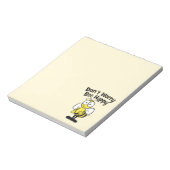 Don't Worry Be Happy Bee | Bumble Bee Yellow Notepad (Rotated)