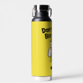 Don't Worry Be Happy Bee Bumble Bee Yellow Water Bottle (Front)