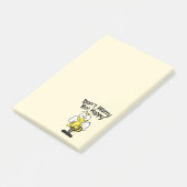 Don't Worry Be Happy Bee | Cute Bumble Bee Yellow Post-it Notes (Angled)