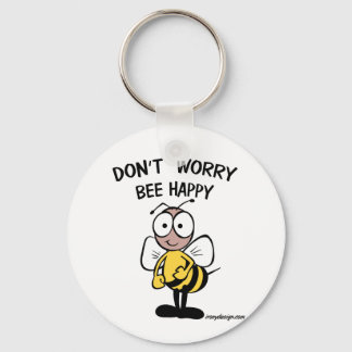 Don't Worry Be Happy Bumble Bee Keychain