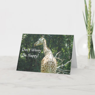Don't Worry...Be Happy! Letterpress Thank You Card