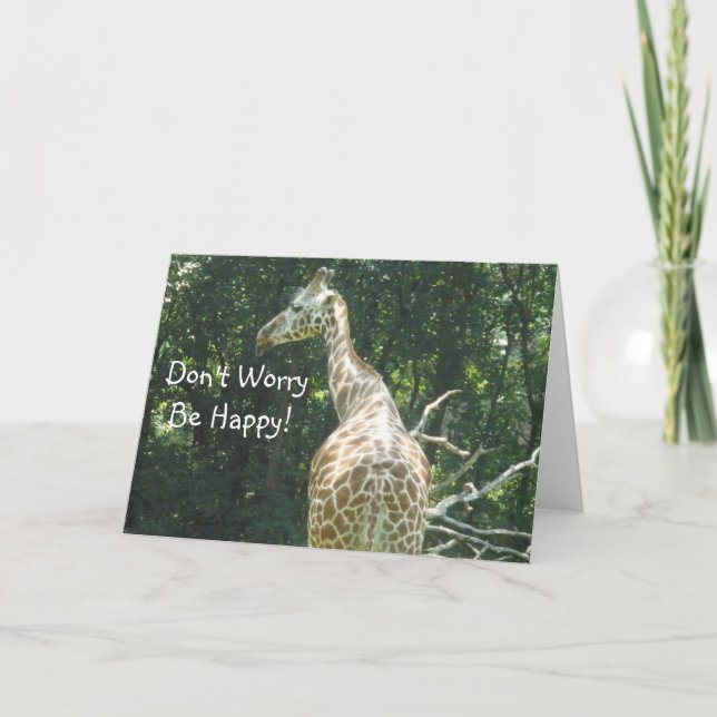 Don't Worry...Be Happy! Letterpress Thank You Card (Front)