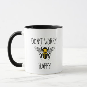 Don't Worry Be Happy Yellow Mug