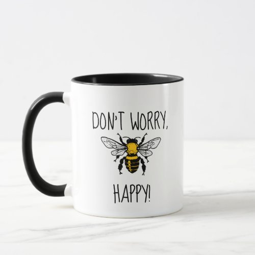 Dont Worry Be Happy Yellow Mug