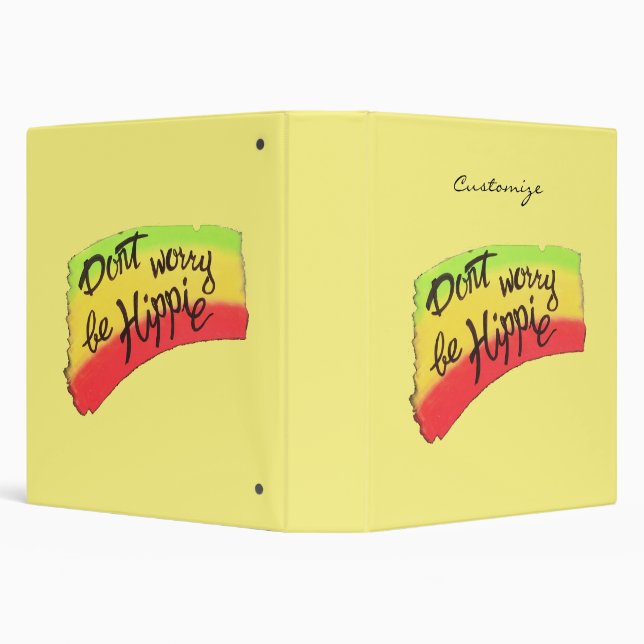 Don't Worry Be Hippie Thunder_Cove 3 Ring Binder (Background)